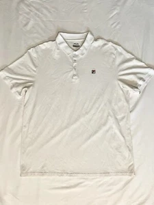 Camisa polo para hombre Fila manga corta ropa deportiva atlética blanca XXL - Imagen 1 de 6