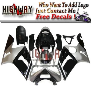 Silver Black Fairings For Kawasaki Ninja ZX-6R 636 03 2004 ABS Kit Bodywork New - Picture 1 of 6