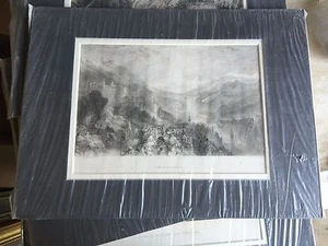 HEIDELBERG von J.M.W.Turner, Stahlstich von T.A.Prior, um 1880 - Bild 1 von 3