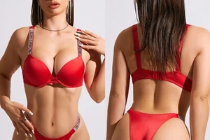 Victoria's Secret Shine Strap - LIPSTICK RED BRA - Classic Satin lingerie - Picture 1 of 24