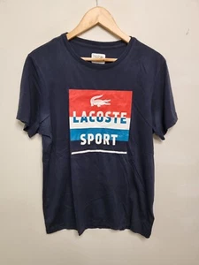 lacoste shirt adult size large blue sport flag logo y2k tennis - Picture 1 of 8
