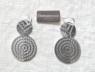 Rebecca NWT White Gold Plated Bronze Dangle Earrings - Image 1 of 2