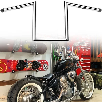 Manillar de barra Z de 10" de elevación de 1" para Honda Shadow Spirit Aero VT 1100 750 VLX 600 Foto 1 de 4