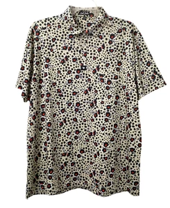 Bad Birdie Polo Shirt Mens XXL Cherry Bomb Beige Red Black Performance Golf New - Picture 1 of 9
