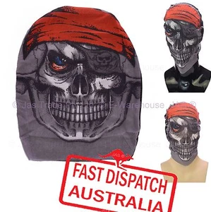 Halloween Fancy Dress Costume Party Mesh Stretch Face Mask Balaclava Pirate - Picture 1 of 12
