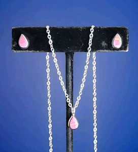 Erick's Sterling Silber Rosa Opal Set Taxco.925 - Bild 1 von 7