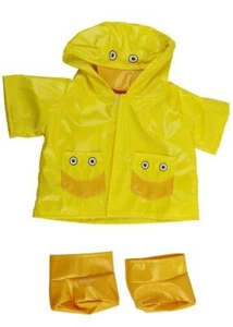 ROPA DE PELUCHE Impermeable Amarillo y Botas Conjunto SE ADAPTA A 16"/40 cm construir un oso de peluche - Imagen 1 de 7