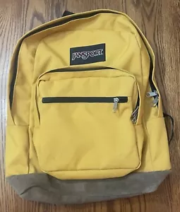Jansport Originals Back Pack JS00TYP7 Backpack Bookbag Mustard Yellow Excellent - Picture 1 of 11