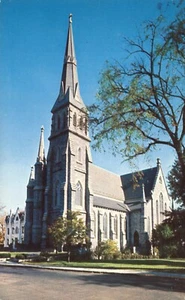 Postal de la catedral de San Patricio de Norwich Connecticut - Imagen 1 de 2