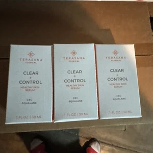 Terasana Clear + Control Healthy Skin Serum 1 Fl Oz CBG Squalane “Lot Of 3” - Picture 1 of 2
