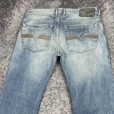 Jeans Diesel Zatiny Para Hombre 31x32 (Se Ajusta a 33x33) Botón Mosca Bootcut Desteñido Italia Foto 1 de 4