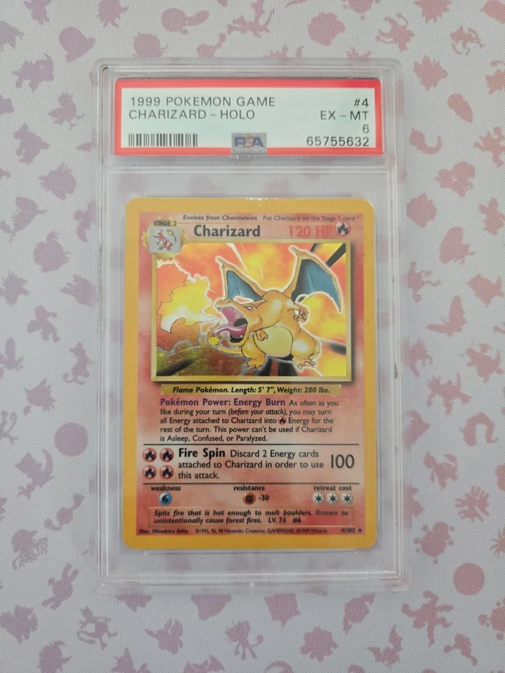 PSA 6 1999 Pokémon Game Charizard - Holo #4 EX - MT - Image 1 of 2