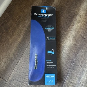 Powerstep Pinnacle Insoles Full Length Neutral Arch Support Mens Size H 11-11.5 - Picture 1 of 5