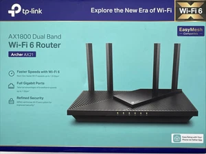 NEW SEALED - TP-Link AX1800 WiFi 6 Router (Archer AX21) Dual Band Wireless - Picture 1 of 3