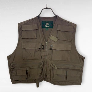 Gilet da pesca Orvis anni 90 multitasche oliva XS 38/22 lana albero usato - Foto 1 di 8