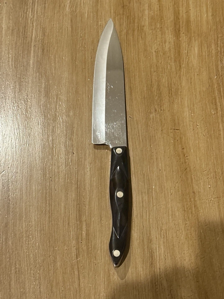 Нож шеф-повара CUTCO Petite No1728 KB 7 5/8 дюйма классическая темно-коричневая ручка США - Изображение 1 из 4