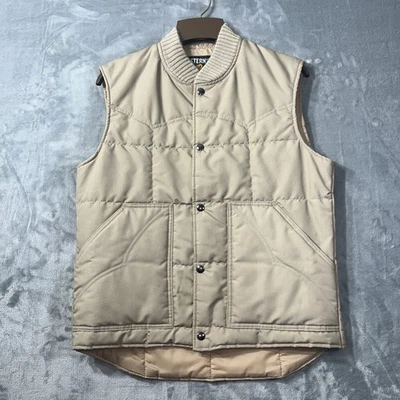 Tan Sears Vest Mens Medium Puffer Insulated Western Outdoor Wear 70s 80s VINTAGE - Image 1 of 4