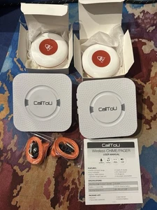 CalltoU wireless caregiver pager features 2 chimes and 2 call buttons  - Picture 1 of 4