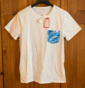 Men's NEW PatPat Short Sleeve 1-Pocket White T-Shirt - M - Picture 1 of 4