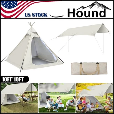 Tienda de campaña y toldo Hound, tienda emergente familiar para 4 personas con 2 puertas al aire libre Foto 1 de 4