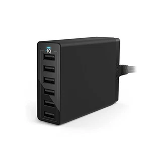 Anker PowerPort 6 60W 6-Port USB Wall Charger for iPhone 7,Galaxy S7,LG,HTC F/S - Afbeelding 1 van 7