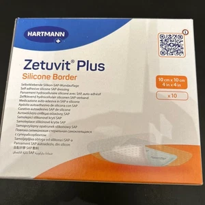 Zetuvit Plus Silicone Border Super Absorbent Dressing, 4 x 4 Inch BX of 10 - Picture 1 of 4
