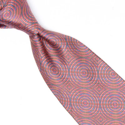 Галстук Robert Talbott шелковый мужской розовый медный сине-зеленый кольцо сплетенный галстук США  - Изображение 1 из 4