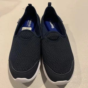 Reebok Memory Tech Blue Slip Ons Women Size 10 [L1] - Picture 1 of 8