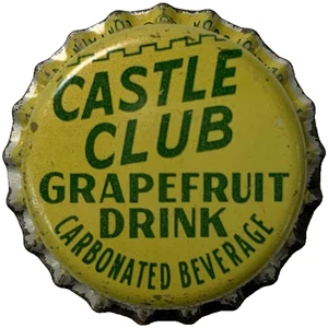 Soda Bottle Caps - Set of 5 Castle Club Grapefruit 1970's Vintage Original NOS - Picture 1 of 1