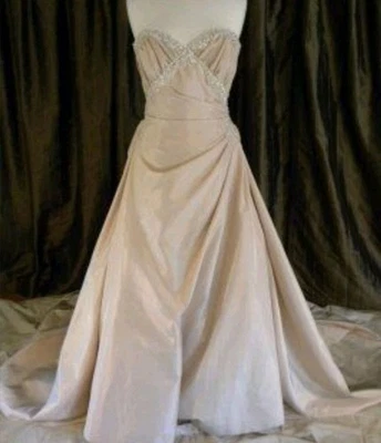 Rare! Maggie Sottero & Midgley Rose COGNAC iridescent Taffeta  Wedding Gown  - Image 1 of 4