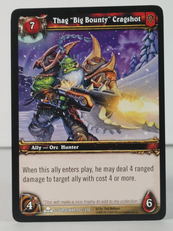 Thag "Big Bounty" Cragshot - Scourgewar - 193/270 - singles - Warcraft TCG - Image 1 of 1