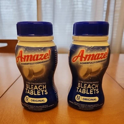 AMAZE Ultra Concentrated Bleach Tablets Original Scent Pack of 2 (64 tablets) - Image 1 of 3