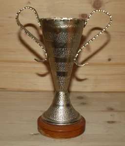 Vintage hand made metal trophy cup vase - Picture 1 of 12