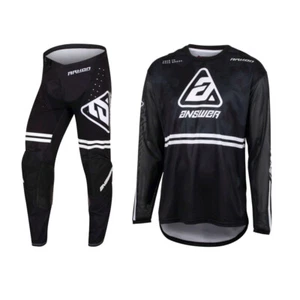Answer Racing 2023 Youth Akron Trials Jersey Pant Combo Black/White/Gray - Picture 1 of 3