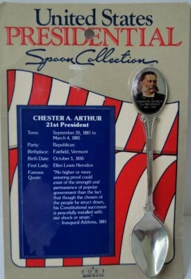 United States Presidential Spoon Collection, Chester A Arthur. VTG New - Image 1 of 4
