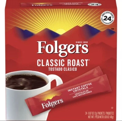 Folgers Classic Medium Roast Instant Coffee (24 Single Serve Packets/Box) - Image 1 of 4