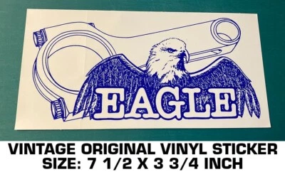 PEGATINA CALCOMANÍA DE VINILO ORIGINAL VINTAGE DE VARILLAS DE MOTOR EAGLE - CARRERAS - RENDIMIENTO Foto 1 de 2