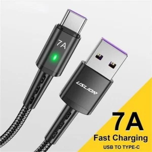 Charger Data Type C Cable Wire Cord Cables 7A USB 0.3M/1M/2M USB Mobile Phone - Photo 1 sur 16