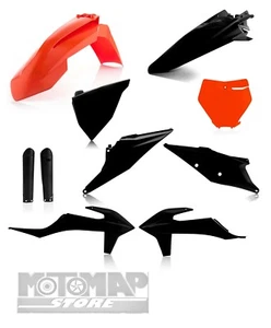 Full Kit Plastiche Acerbis KTM SXF SX F 250 350 450 2020 2021 Arancio Nero - Foto 1 di 1
