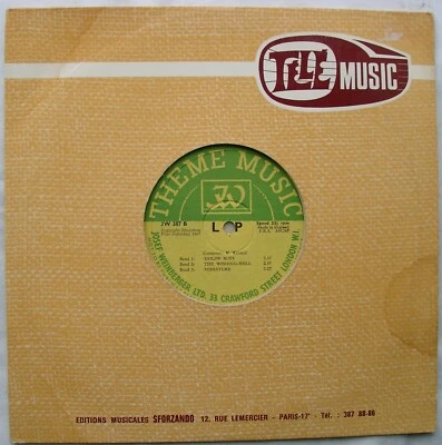 KURT REHFELD - JW Theme Music 10" LP - JW 387 - 1967 UK - Music library - Image 1 of 4