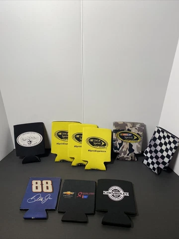 LOT OF (9) NASCAR RACING DRINK COOLIES ! Cover