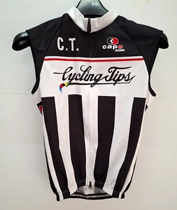 CAPO Cycling Tips Jersey Black & White Zip-Up Size Medium - Picture 1 of 7