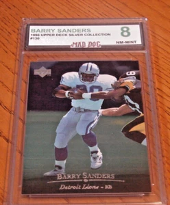 BARRY SANDERS****1996 UPPER DECK SILVER COLLECTION--MINT 8***LIONS***MAD Dog - Picture 1 of 1