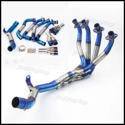 Full System For Kawasaki Z 900 Exhaust Header Front Pipe Connecting 51mm Slip On - Image 1 of 4