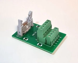 IDC-10 Male Header Breakout Board Screw Terminal Adaptor - Picture 1 of 4