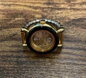 Vintage Pierre Nicol Gold Expansion Interchangable Bezels Quartz Ring Watch - Picture 1 of 4