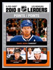 2011-12 O-Pee-Chee League Leaders #LL3 Daniel Sedin/Martin St. Louis/Corey Perry