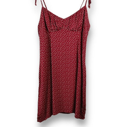 L.A. Mini abito da donna Hearts taglia M cravatta rosso ditzy floreale San Valentino