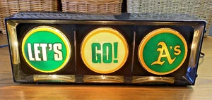 Flashing 'Let's Go A's' Stop Light - MLB RARE - Horizontal & Vertical - Working - Picture 1 of 18