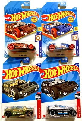 Hot Wheels ~ LETHAL DIESEL ~ Track Stars/HW спасения ~ варианты ~ лот из 4 ~ 1:64 ~ NM- - Изображение 1 из 4